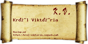 Král Viktória névjegykártya
